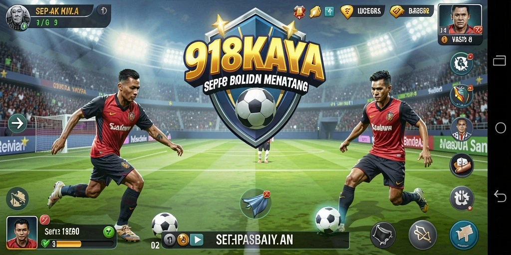 Tampilan gameplay menarik dalam 918KAYA dengan aksi sepak bola yang mendebarkan.