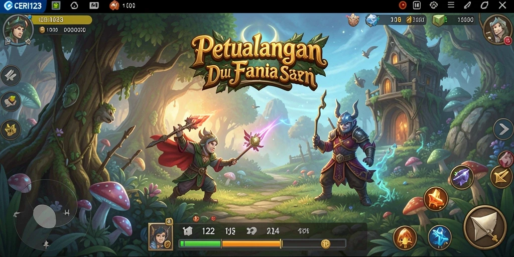 Screenshot gameplay CERI123 menampilkan petualangan epik dalam dunia fantastis.