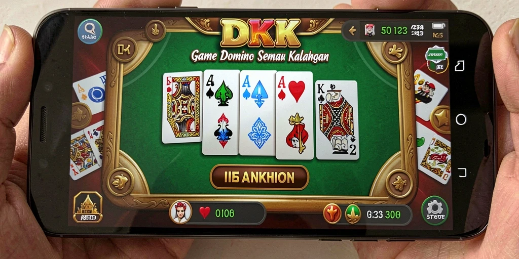 Tampilan gameplay domino yang seru dan interaktif.