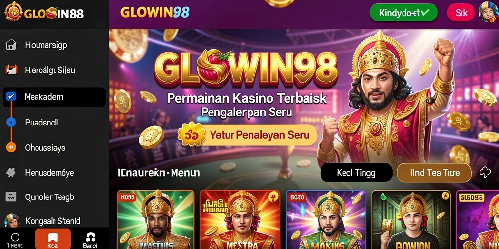 Tampilan penuh warna dan menarik dari gameplay Kasino GLOWIN88.