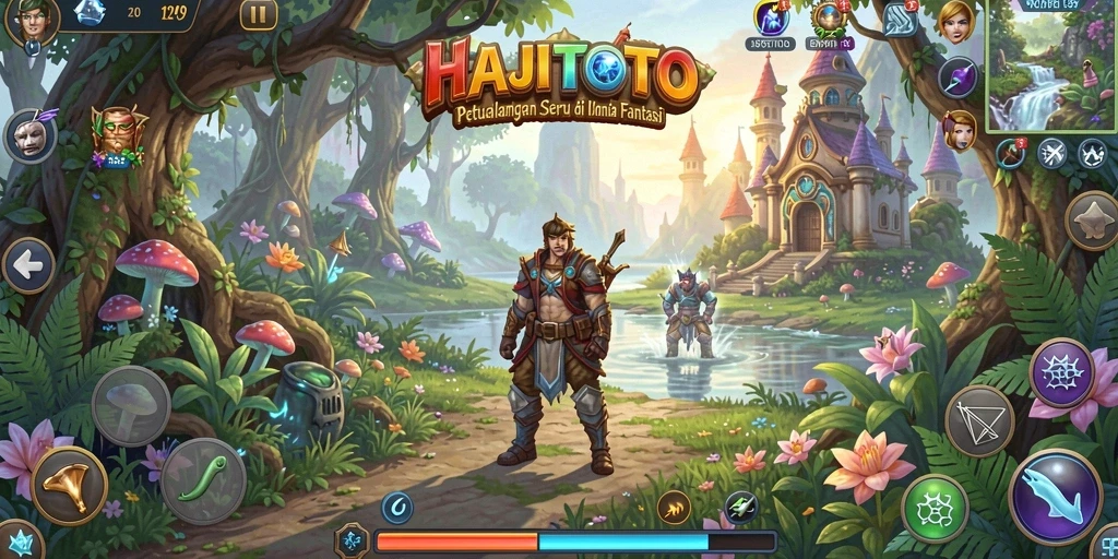 Screenshot gameplay HAJITOTO menunjukkan aksi seru di dunia petualangan.
