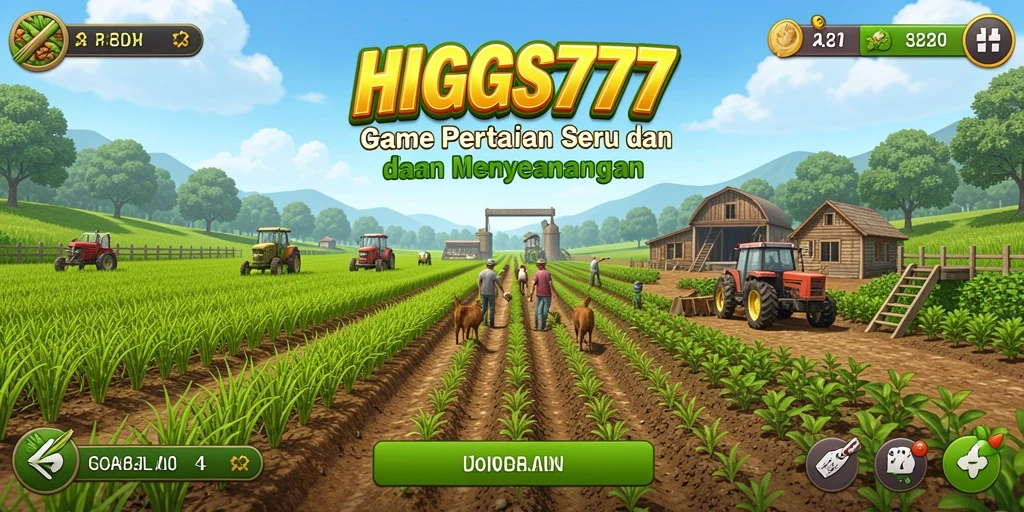 Screenshot gameplay HIGGS777 yang menampilkan aktivitas bertani yang menyenangkan.