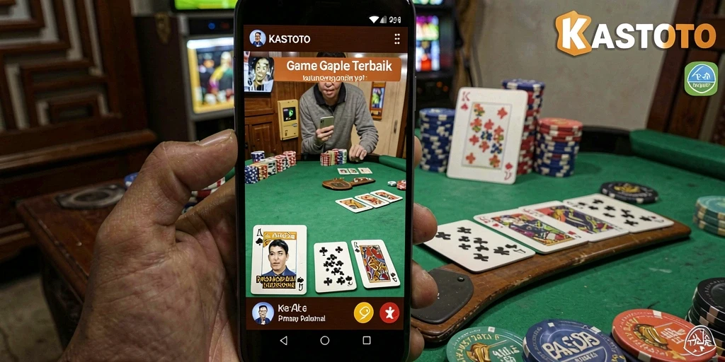 Tampilan menarik dari gameplay Gaple di KASTOTO.