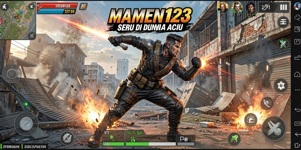 Tangkapan layar gameplay MAMEN123 yang seru dan penuh aksi.