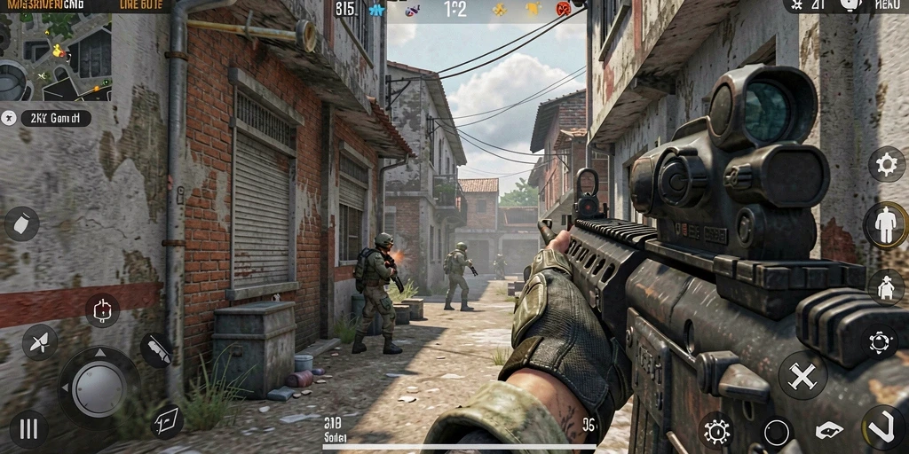 Tampilan gameplay seru dari MPO2121 penuh aksi FPS.