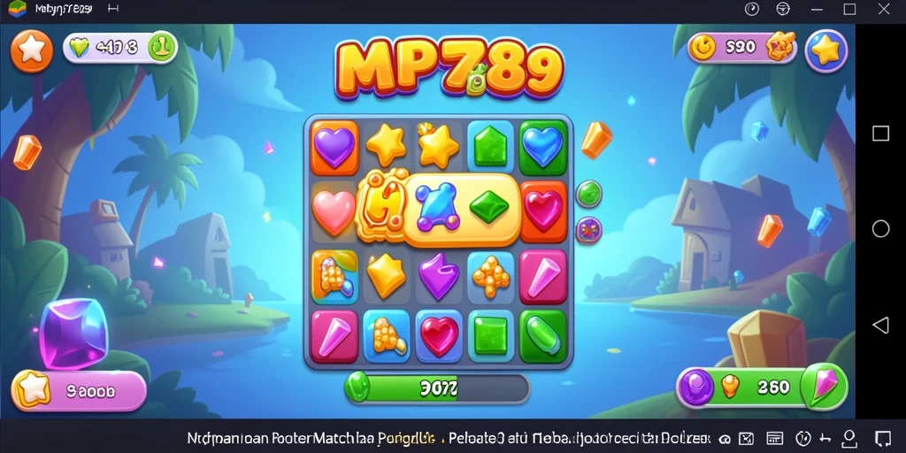 Tampilan gameplay seru dalam game Match-3 MVP789.