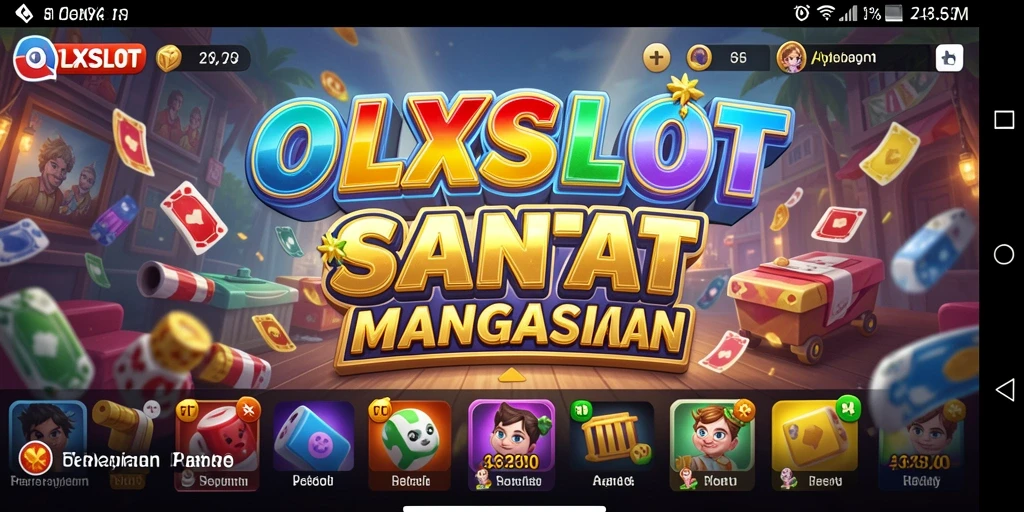Tampilan gameplay OLXSLOT yang penuh warna dan menghibur.