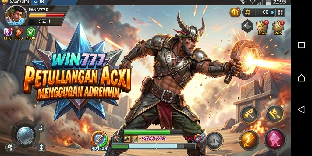Tampilan gameplay WIN777 dengan aksi yang cepat dan seru.